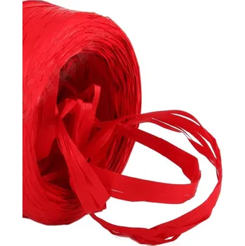 Stuha Rafie - matná, 5 m balená, barva sv. ČERVENÁ