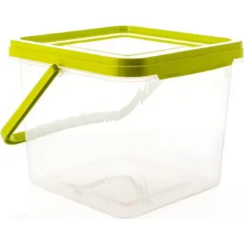 kbelík Vědro UH 9,7l 27x22x24 cm hranaté s víkem KLC