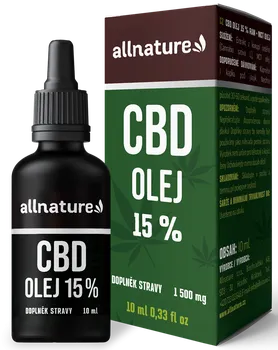CBD Allnature CBD olej 15 % 1500 mg 10 ml