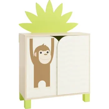 Dětská skříň Skříň policová (opice, SAFARI) nožičky