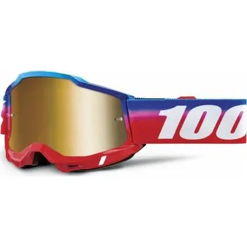 Motocyklové brýle ACCURI 100% brýle Unity, zlaté plexi