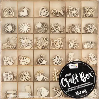 Vánoční dekorace Dřevěné ozdoby, 180 kusů, 36 druhů