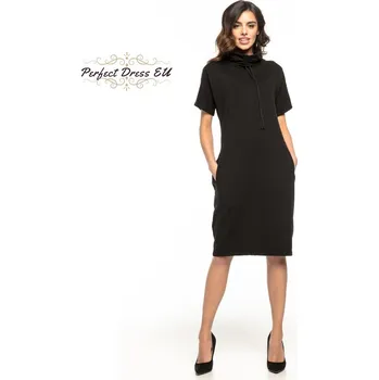 Dámské šaty Dámské mikina šaty Irmina - Tessita černá 44/2XL