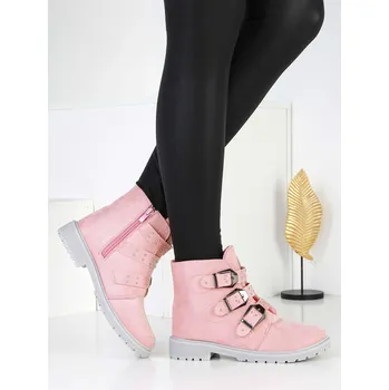Dámská zimní obuv New tlck Růžové kotníkové boty TL95-4PI Velikost: 39