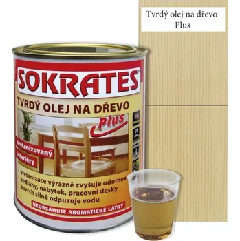 barva a nátěr na dřevo SOKRATES tvrdý olej na dřevo PLUS čirý - hedvábný mat 0,6 l