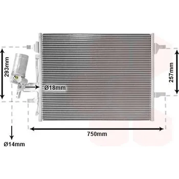 Výparník klimatizace Kondenzátor, klimatizace VAN WEZEL 59005166