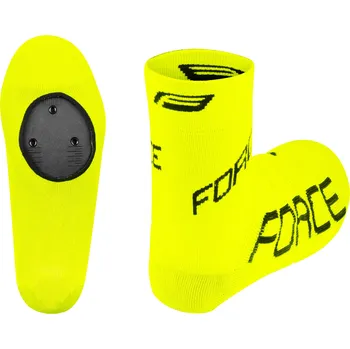Cyklistické návleky FORCE návleky treter pletené, fluo Velikost: S-M
