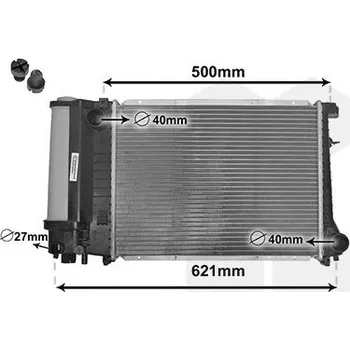 Chladič motoru Chladič, chlazení motoru VAN WEZEL 06002135