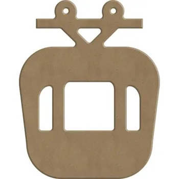 Výtvarná sada Dřevěný výřez k dekoraci Gomille závěsný, 10 x 13 cm – kabina lanovky