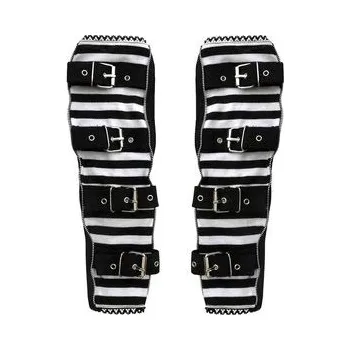 Cyklistické návleky Návleky s přezkami černo-bílé pruhy