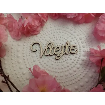Dřevěný nápis Vítejte