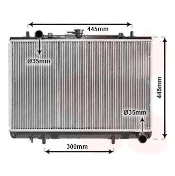 Chladič motoru Chladič, chlazení motoru VAN WEZEL 32002188