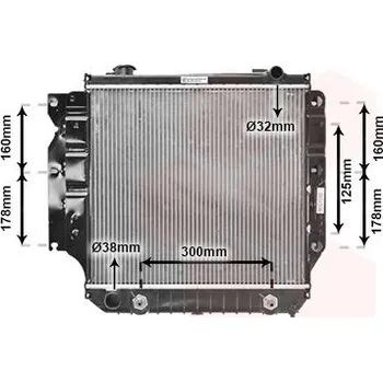 Chladič motoru Chladič, chlazení motoru VAN WEZEL 21002022