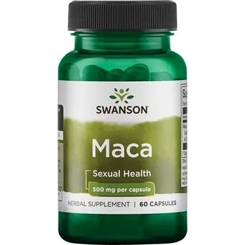 Přírodní produkt Swanson Maca Extrakt (řeřicha peruánská), 500 mg, 60 rostlinných kapslí