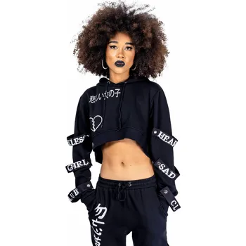 Dámská mikina mikina s kapucí dámské - SAD GIRL CLUB - HEARTLESS - POI1186 - XS