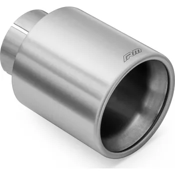 Koncovka výfuku Koncovka výfuku univerzální rovná zaoblená kartáčovaná RM ø89mm / 50mm