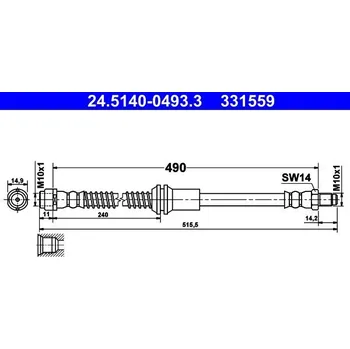 Brzdová hadice Brzdová hadice ATE 24.5140-0493.3