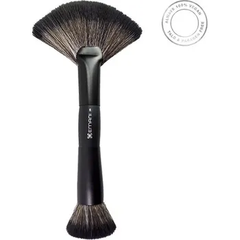Kosmetický štětec Oboustranný veganský štětec: Štětec na make-up a rozjasňovač Emani