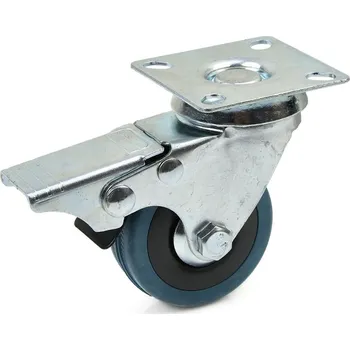 Pojezdové kolečko Náhradní otočné kolečko guma/polypropylen s brzdou 50mm GEKO