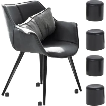 Podložka pod nábytek Nábytkové krytky nohou židlí 22 mm černé 4 ks