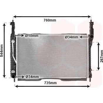 Chladič motoru Chladič, chlazení motoru VAN WEZEL 37002432