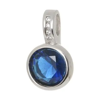 Přívěsek Stříbrný přívěšek s modrým zirkonem STRZ0939F