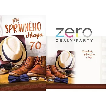 Albi Přání s textem narozeninové 70 + obálka - správný chlap