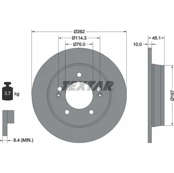 Brzdový kotouč Brzdový kotouč TEXTAR 92240003