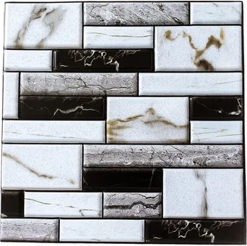Obklad Grace Mramor 3D obklad černý/bílý 4x 30 x 30 cm