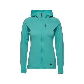 Dámská softshellová bunda Black Diamond Coefficient Hoody Women Dark Patina tyrkysová M