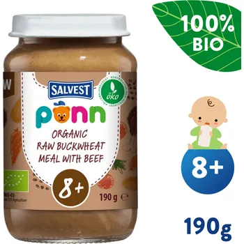 Salvest Ponn Sklenička BIO Hovězí maso s pohankou a zeleninou (190 g) 8m+
