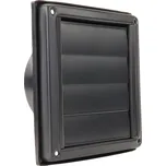 Dalap Větrací mřížka nerez se žaluzií a přírubou 100 mm GM 100 RFND, černá
