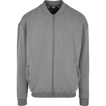 Pánská mikina Pánská jarní bomber bunda Urban Classics Washed Sweat - šedá XS