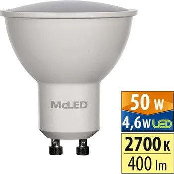 Žárovka McLED LED GU10, 4,6W, 2700K, 400lm