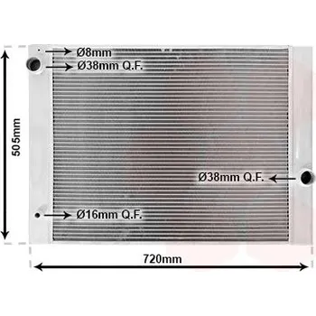 Chladič motoru Chladič, chlazení motoru VAN WEZEL 06002285