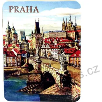 Dóza na potraviny KARLŮV MOST PRAHA plechová dóza 726VKM1 Malá Strana, kostel sv. Mikuláše, mostecké věže, Karlův most