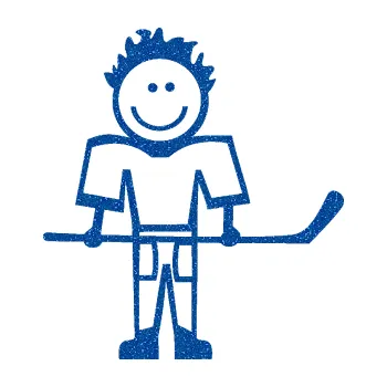 samolepka Cartoon family kluk 002 pravá hokejista (88 - Ultra Metalic modrá) SAMOLEPKA NA AUTO, NÁLEPKA, FÓLIE, POLEP, TUNING, VLASTNÍ TEXT, TISK, AUTOSAMOLEPKY.cz, POLEPY, OBRÁZEK, LOGO, 3D STICKERS