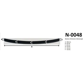 Lišta karosérie Rider Kryt prahu pátých dveří Hyundai i10 II 2017-2019, tvrzený plast