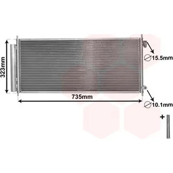Výparník klimatizace Kondenzátor, klimatizace VAN WEZEL 25005222