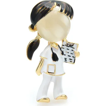 Brož B-TOP Brož LÉKAŘKA s černými vlasy