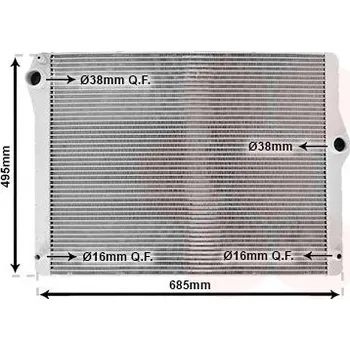 Chladič motoru Chladič, chlazení motoru VAN WEZEL 06002430