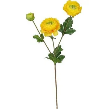 umělá květina Uměla květina Pryskyřník, 42 cm, žlutá