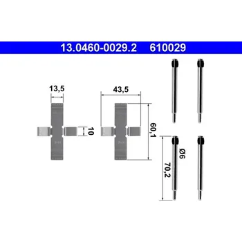 Auto-moto Sada příslušenství, obložení kotoučové brzdy ATE 13.0460-0029.2