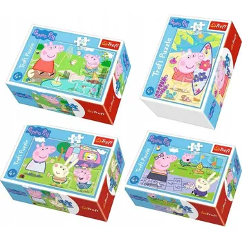 Puzzle Trefl PUZZLE Prasátko Peppa Pig U rybníka mini 20x13cm 54 dílků 4 druhy