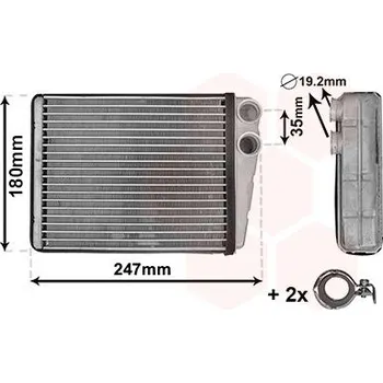 Výměník tepla Výměník tepla, vnitřní vytápění VAN WEZEL 30006673