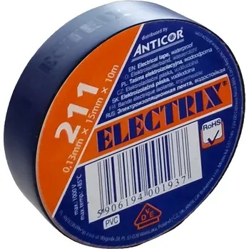 Izolační páska ELECTRIX 211P-08 Elektroizolační páska PVC, 0,13mm x 15mm x 10m, tmavě modrá