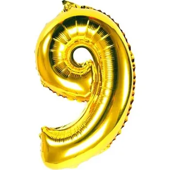 PartyDeco Foliový balónek "9"