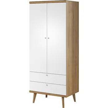 Šatní skříň Piaski Primo PSZ80 dub riviera/bílá