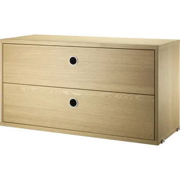 Komoda STRING Komoda Chest with Drawers 78 x 30 cm, Oak