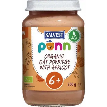 Dětská výživa Salvest Ponn Sklenička BIO Meruňky s ovesnými vločkami (200 g) 6m+